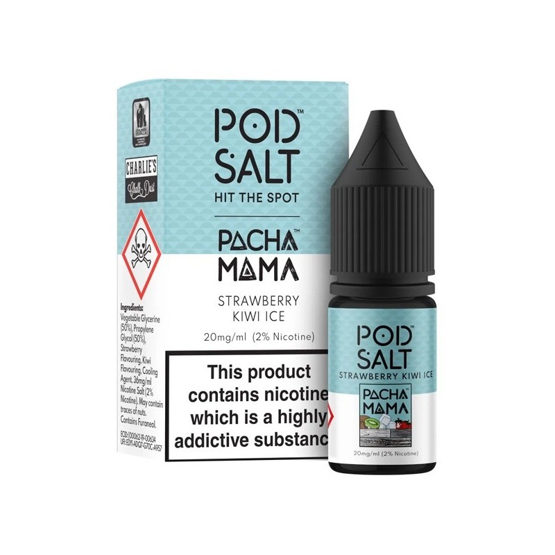 Liquid Pod Salt Fusion - Strawberry Kiwi Ice - 10ml - 20mg (A25) | Eliq Vapoteur
