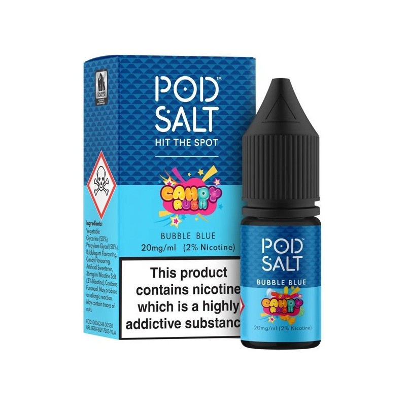 Liquid Pod Salt Fusion - Bubble Blue - 10ml - 20mg (A25) | Eliq Vapoteur