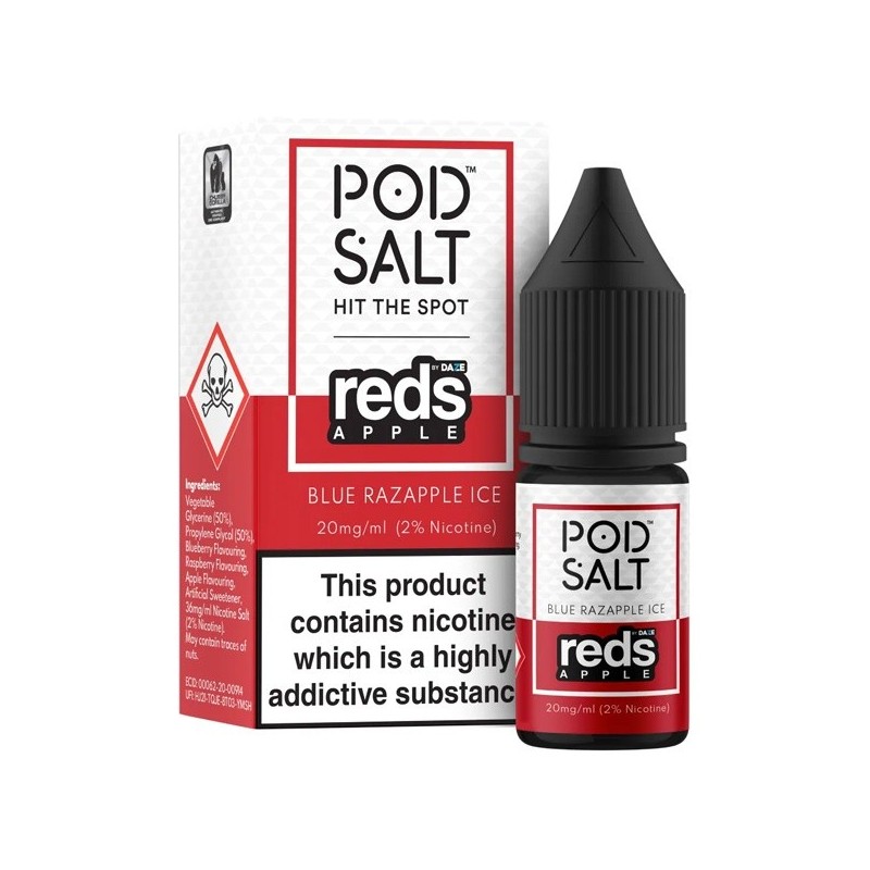 E-liquide Pod Salt Fusion - Blue Razapple Ice - 10ml - 20mg | EliqVapoteur