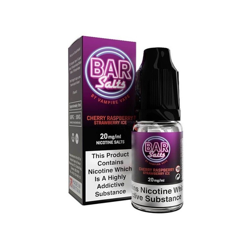 Liquid Bar Salt - Cherry Raspberry Stawberry Ice 20 mg 10 ml | Eliq Vapoteur