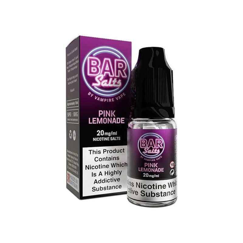 Liquid Bar Salt - Pink Lemonade 20 mg 10 ml | Eliq Vapoteur