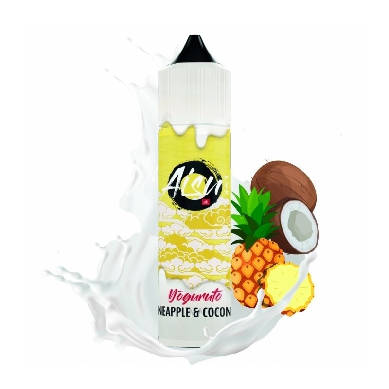 Liquid Aisu Salt 20mg 10ml - Pineapple Coconut (A25) | Eliq Vapoteur