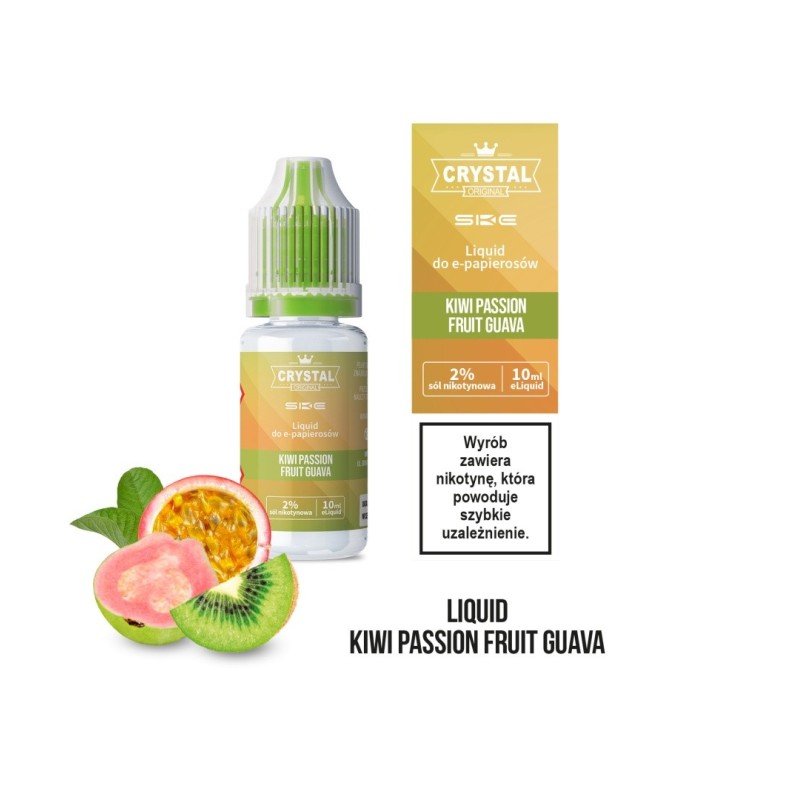 Liquid Crystal Salt - Kiwi Passion Fruit Guava 20 mg - 10 ml  (A25) | Eliq Vapoteur