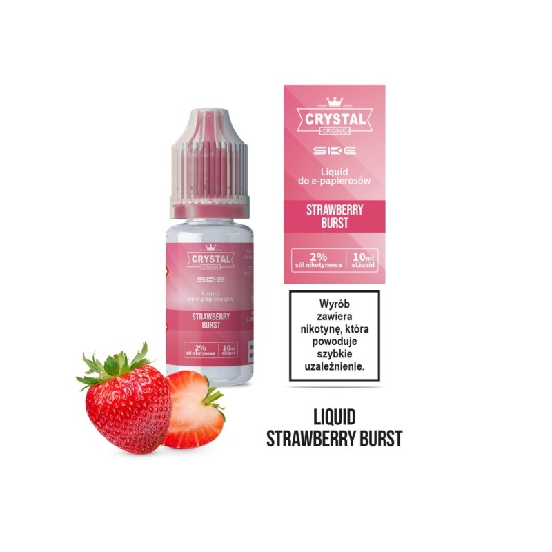 E-liquide Crystal Salt - Strawberry Burst 20 mg - 10 ml | EliqVapoteur
