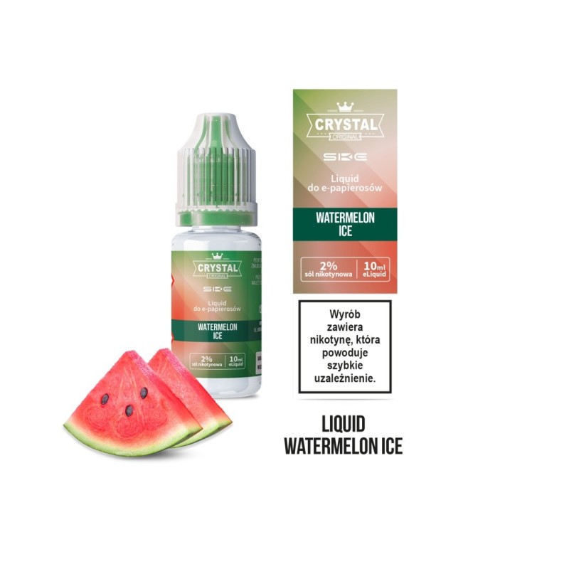 E-liquide Crystal Salt - Pastèque Givrée 20 mg - 10 ml | EliqVapoteur