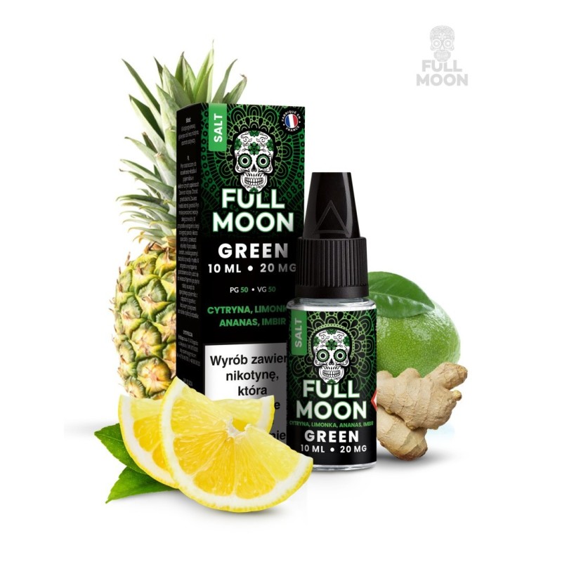 Liquid Full Moon Salt - GREEN - 20 mg 10 ml | Eliq Vapoteur