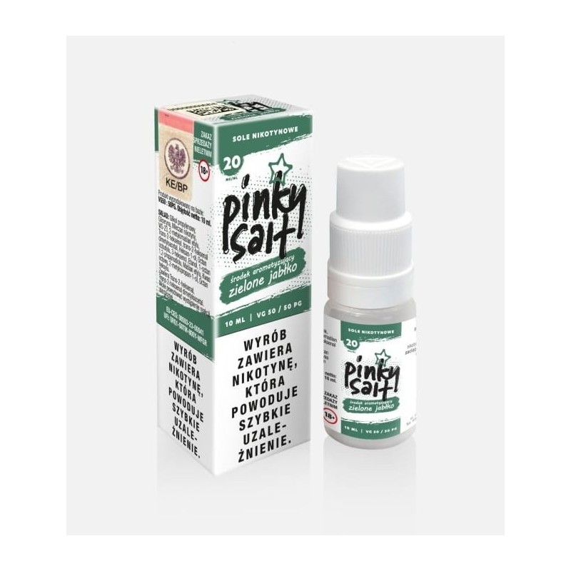 Liquid Pinky Vape Salt - 10ml Pomme Verte 20mg (A25) | Eliq Vapoteur