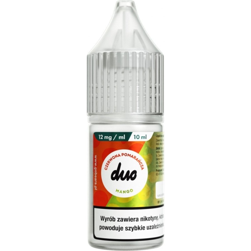 Liquid Duo Nicotine 10ml - Czerwona Pomarańcz Mango 12mg | Eliq Vapoteur