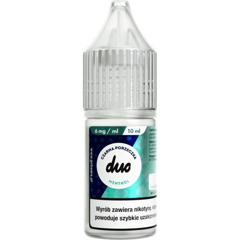 Liquid Duo Nicotine 10ml - Czarna Porzeczka Menthol 6mg | Eliq Vapoteur