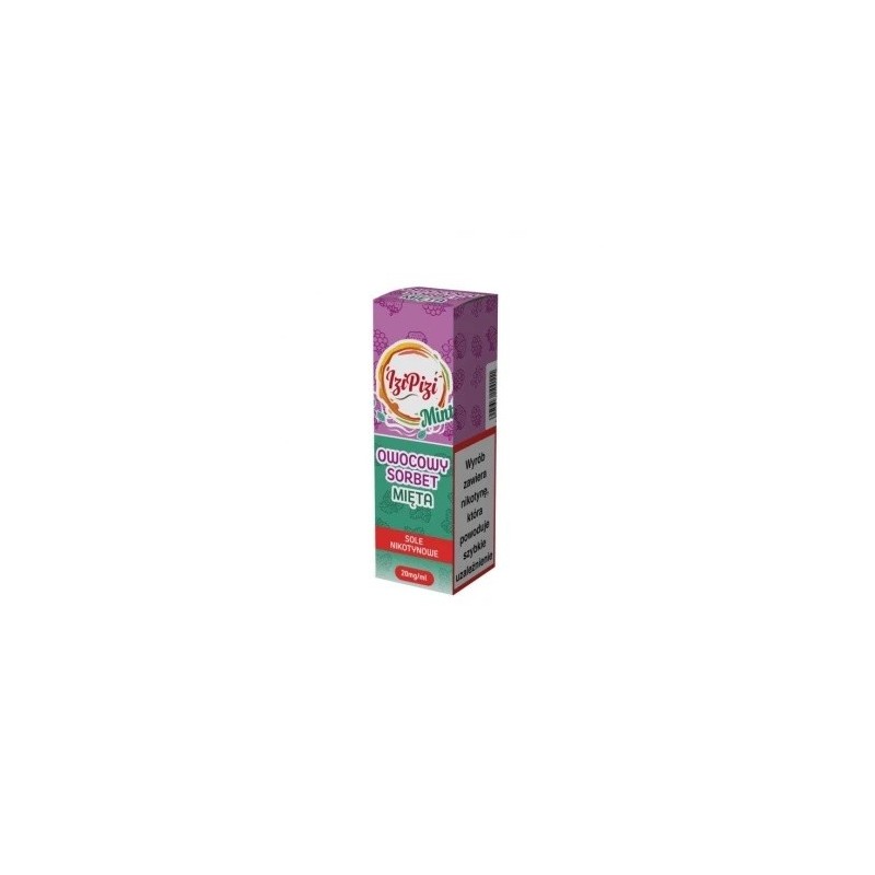 Liquid Izi Pizi Salt - Fruit Sorbet Mint 20mg 10ml (A25) | Eliq Vapoteur