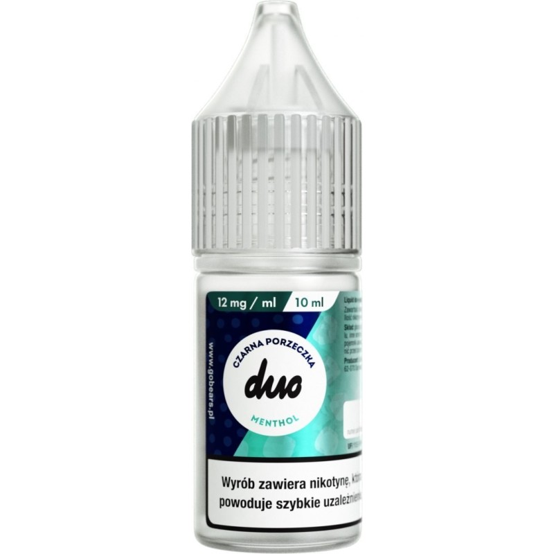 Liquid Duo Nicotine 10ml - Czarna Porzeczka Menthol 12mg | Eliq Vapoteur