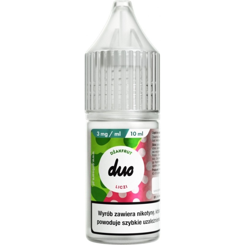 Liquid Duo Nicotine 10ml - Dżakfrut Liczi 3mg | Eliq Vapoteur