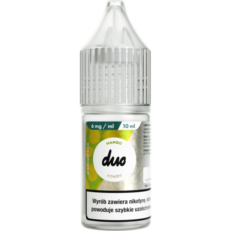 Liquid Duo Nicotine 10ml - Mango Coconut 6mg | Eliq Vapoteur