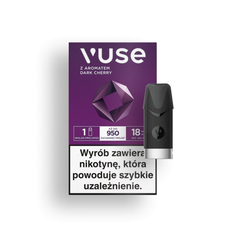 Wkład Vuse Pro - Dark Cherry 18mg/ml | Eliq Vapoteur