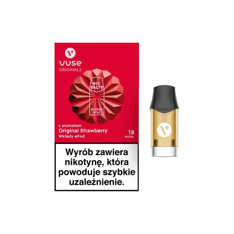 Wkład Vuse Pro - Original Strawberry 18mg/ml | Eliq Vapoteur