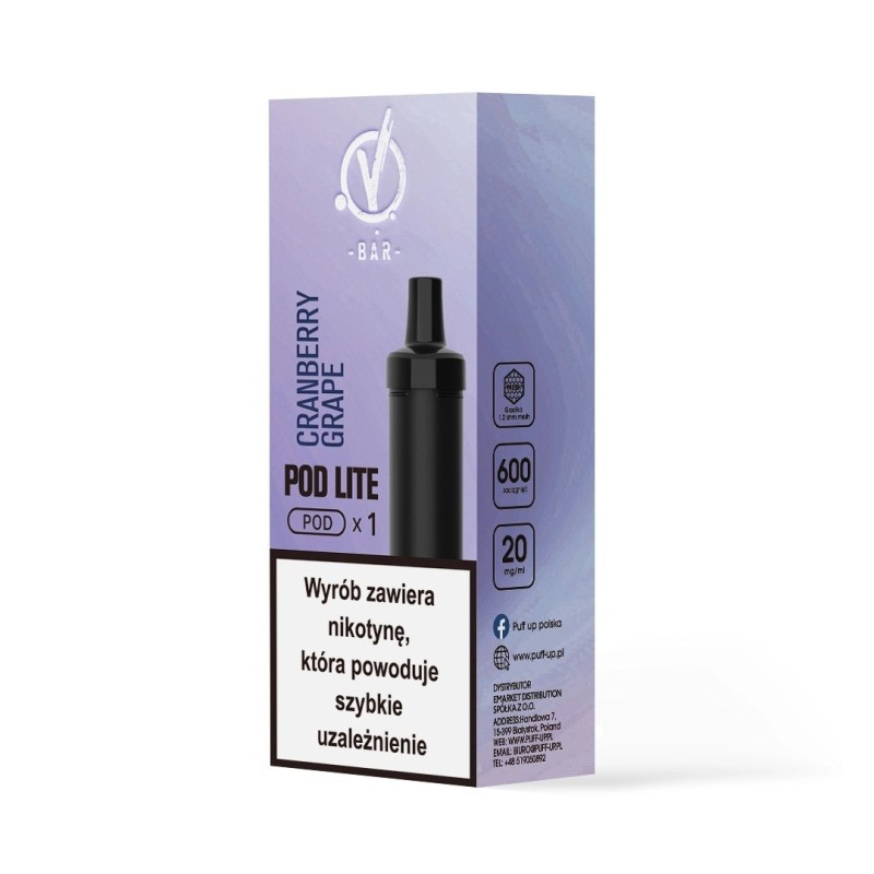 Kartridż Wkład Cubo Pod 20mg 2ml - Cranberry Grape (A25) | Eliq Vapoteur