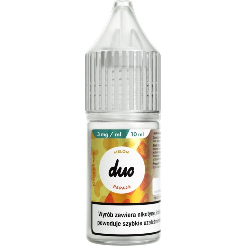 Liquid Duo Nicotine 10ml - Melon Papaya 3mg | Eliq Vapoteur