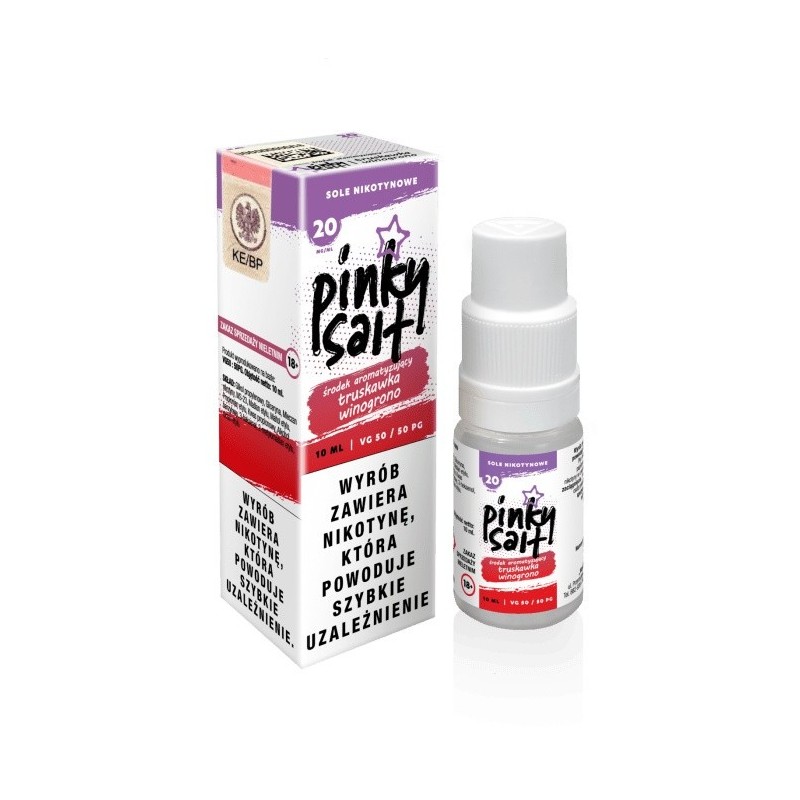 Liquid Pinky Vape Salt - 10ml Fraise Raisin 20mg (A25) | Eliq Vapoteur