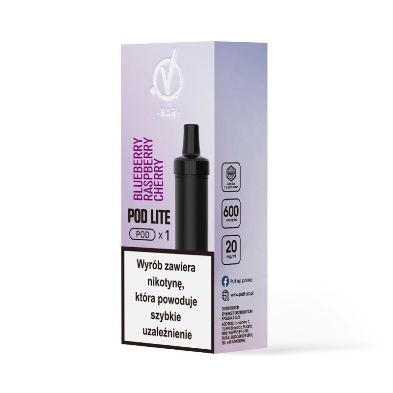 Kartridż Wkład Cubo Pod 20mg 2ml - Blueberry Raspberry Cherry (A25) | Eliq Vapoteur