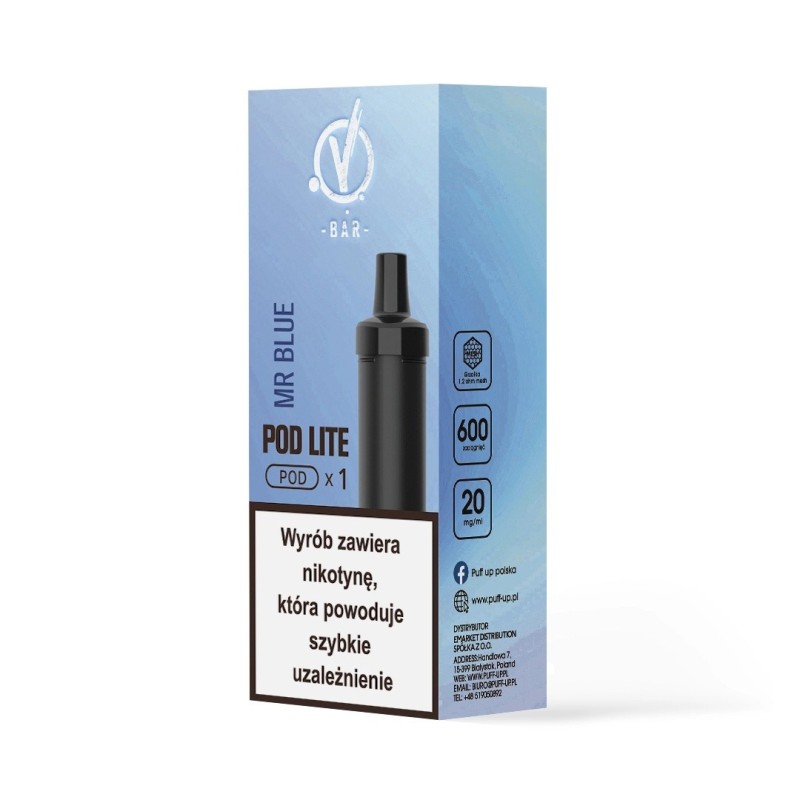 Kartridż Wkład Cubo Pod 20mg 2ml - Mr. Blue (A25) | Eliq Vapoteur