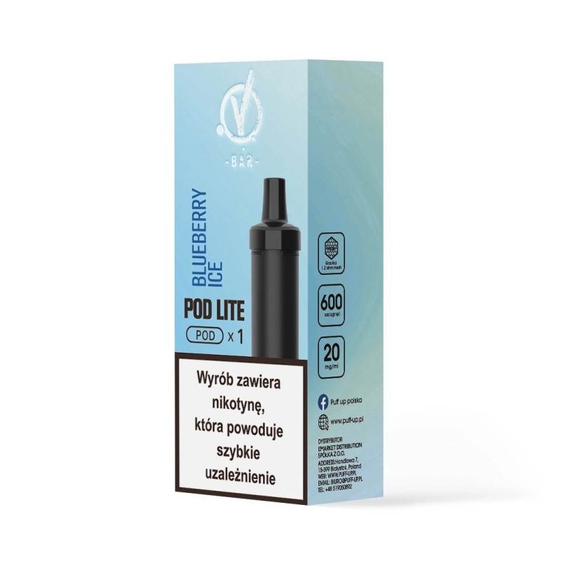 Kartridż Wkład Cubo Pod 20mg 2ml - Blueberry Ice (A25) | Eliq Vapoteur