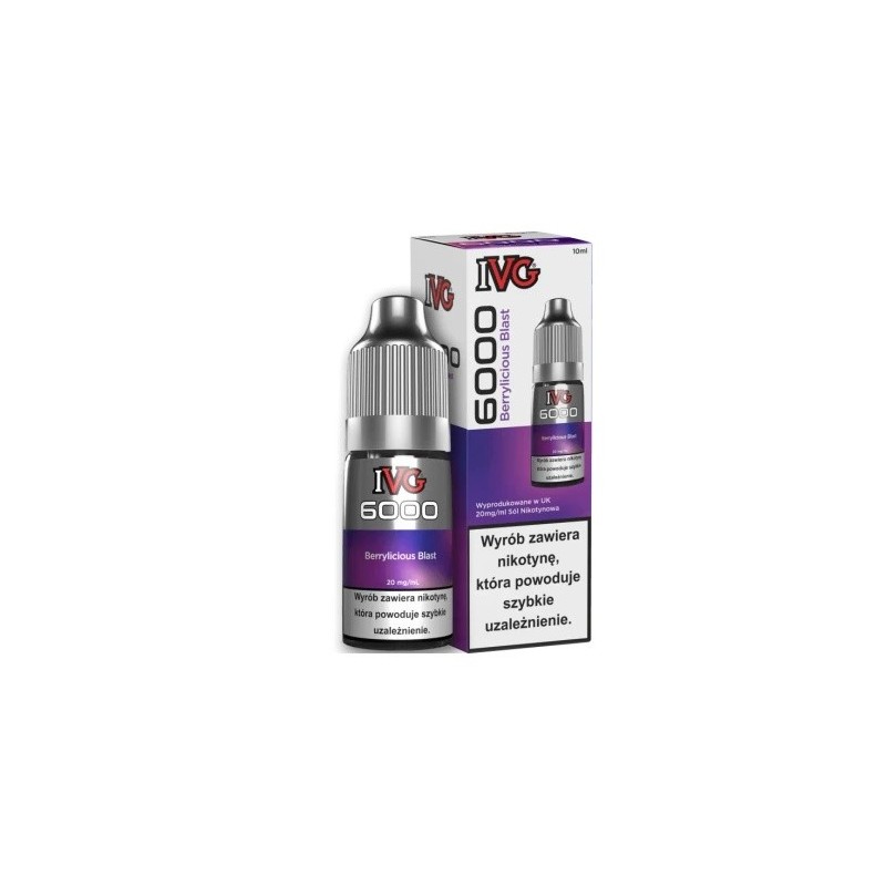 Liquid IVG 6000 Salt - Berrylicious Blast 20 mg 10 ml  (A25) | Eliq Vapoteur