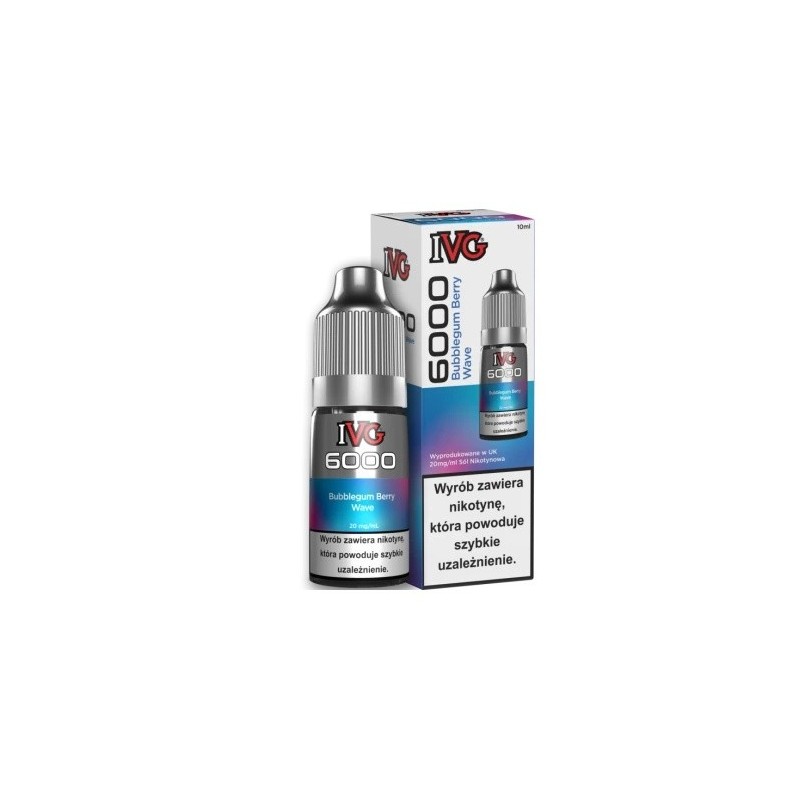 Liquid IVG 6000 Salt - Bubblegum Berry Wave 20 mg 10 ml  (A25) | Eliq Vapoteur