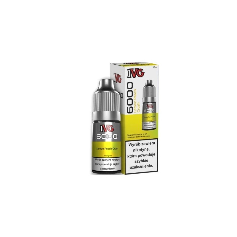 Liquid IVG 6000 Sel - Écrasé Citron Pêche 20 mg 10 ml (A25) | Eliq Vapoteur