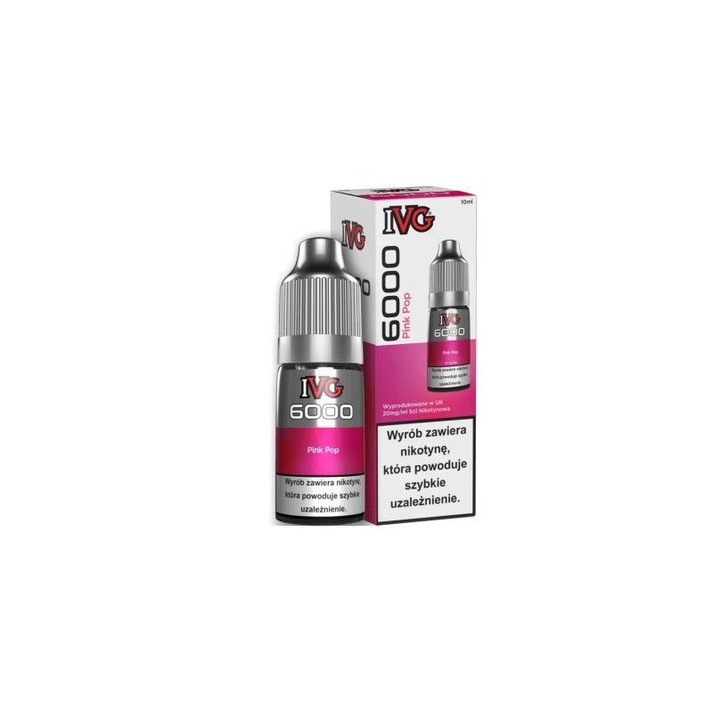 Liquid IVG 6000 Salt - Pink Pop 20 mg 10 ml  (A25) | Eliq Vapoteur