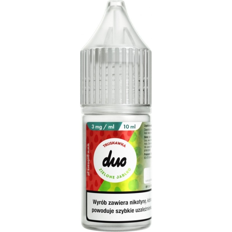 E-liquide Duo Nicotine 10ml - Fraise Pomme Verte 3mg | EliqVapoteur