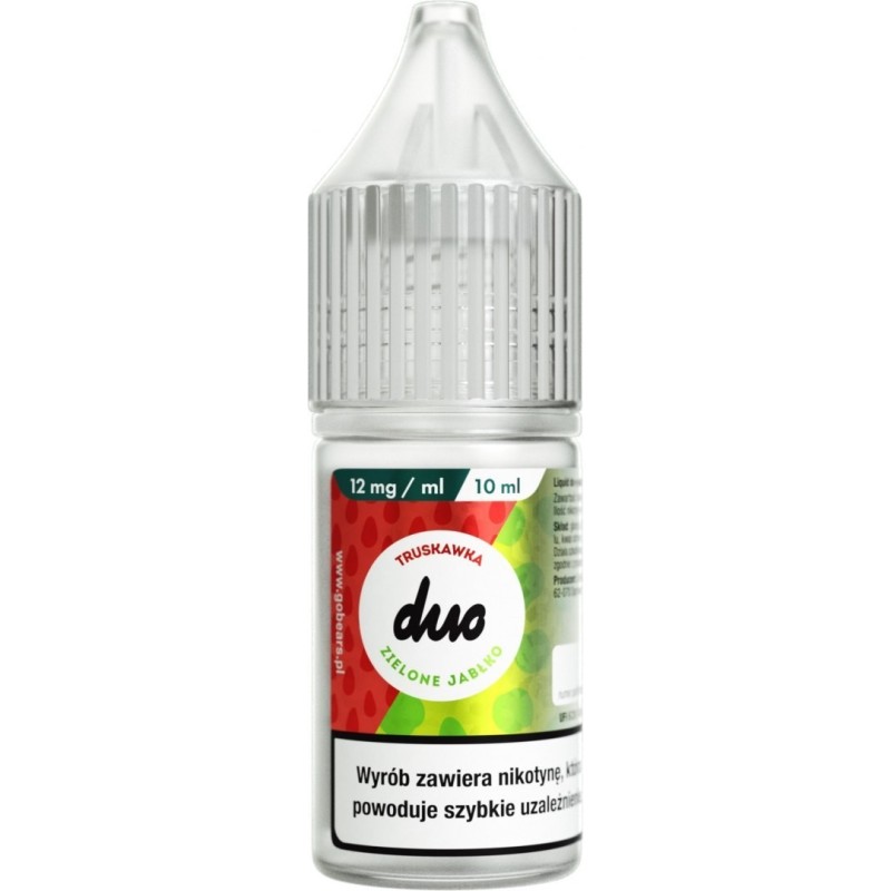 Liquid Duo Nicotine 10ml - Truskawka Zielone Jabłko 12mg | Eliq Vapoteur