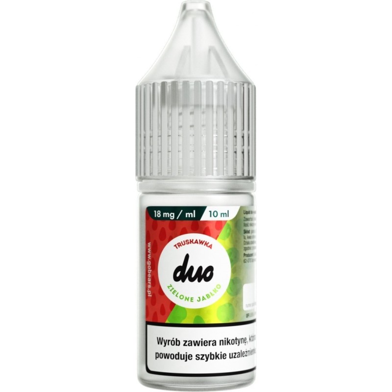 Liquid Duo Nicotine 10ml - Truskawka Zielone Jabłko 18mg | Eliq Vapoteur