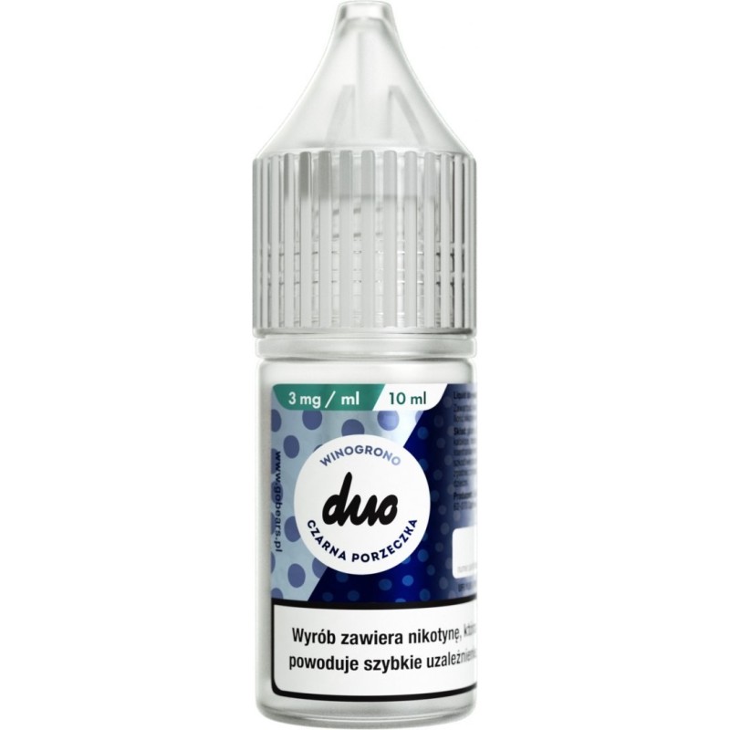 Liquid Duo Nicotine 10ml - Blackcurrant Grape 3mg | Eliq Vapoteur