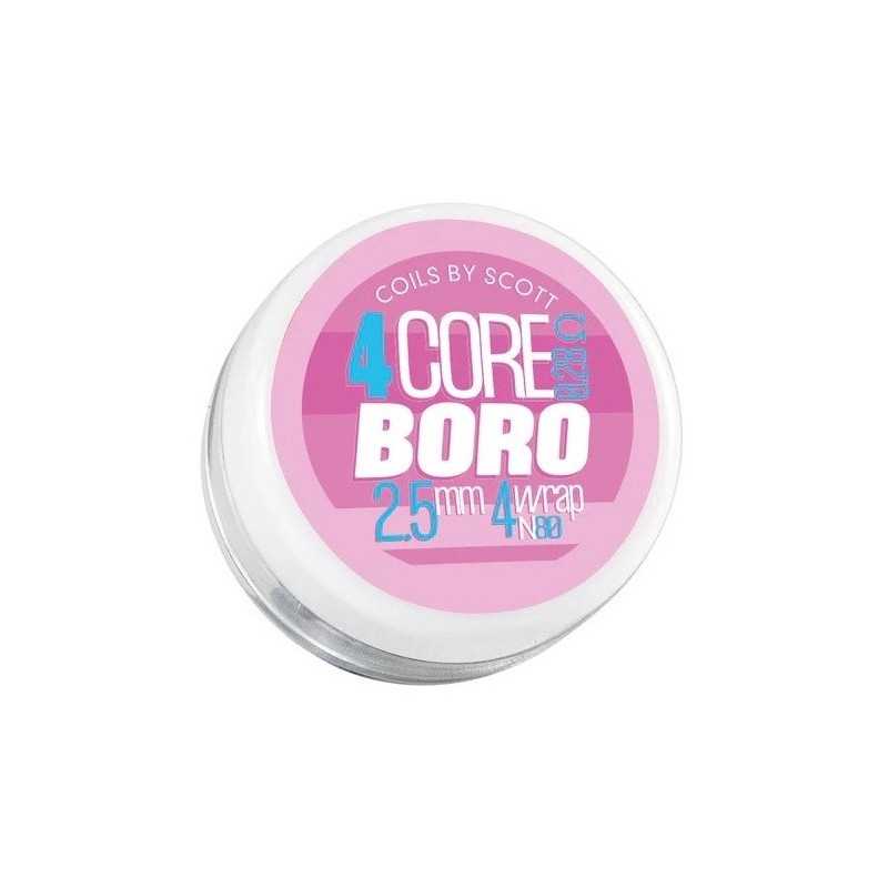 Grzałka 4-Core Boro Ni80 0.28 - Coils by Scott 2X | Eliq Vapoteur