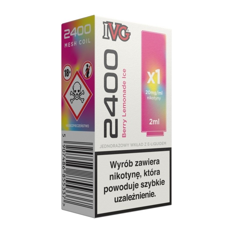 IVG 2400 Pod Berry Lemonade Ice 20mg 2ml | Eliq Vapoteur