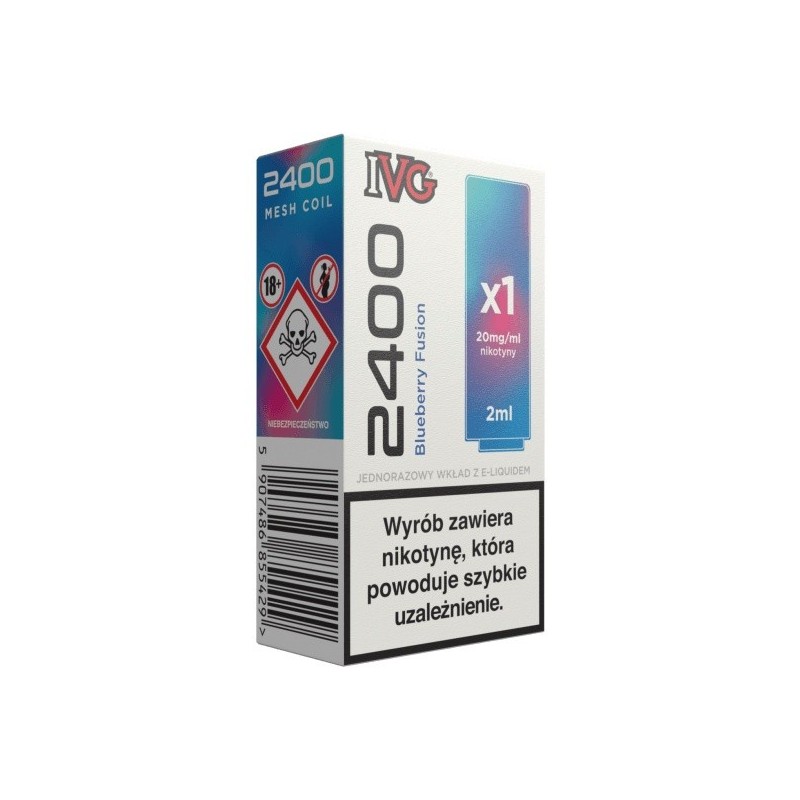 IVG 2400 Pod Blueberry Fusion 20mg 2ml | Eliq Vapoteur