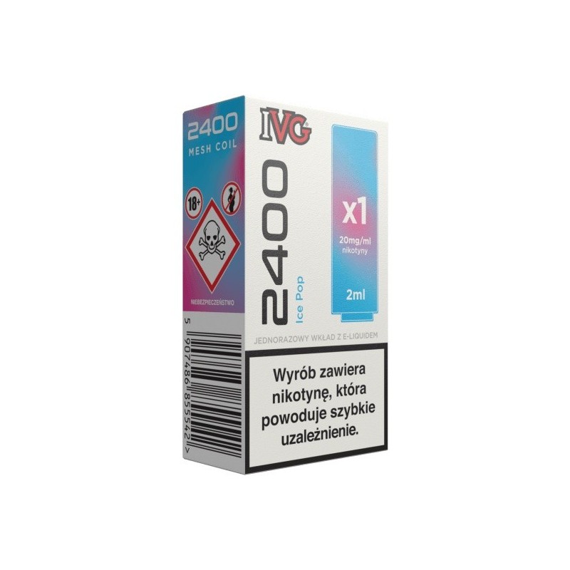IVG 2400 Pod Ice Pop 20mg 2ml | Eliq Vapoteur