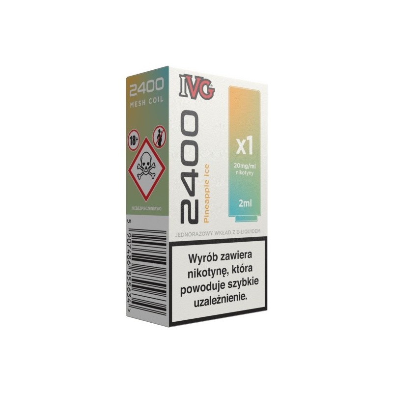 IVG 2400 Pod Pineapple Ice 20mg 2ml | Eliq Vapoteur