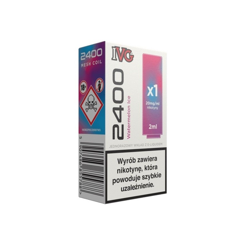 IVG 2400 Pod Watermelon Ice 20mg 2ml | Eliq Vapoteur