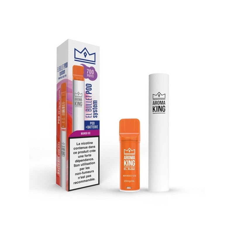 Aroma King El Bullet - Batterie + Recharge Mango Ice (A25) | Eliq Vapoteur