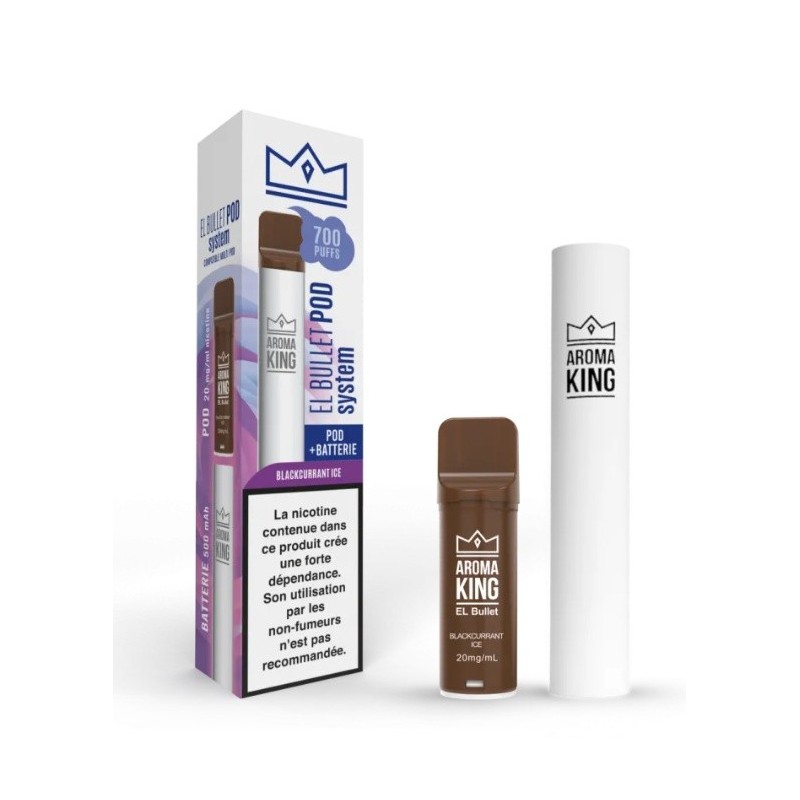 Aroma King El Bullet - Batterie + Recharge Cassis Glacé (A25) | Eliq Vapoteur