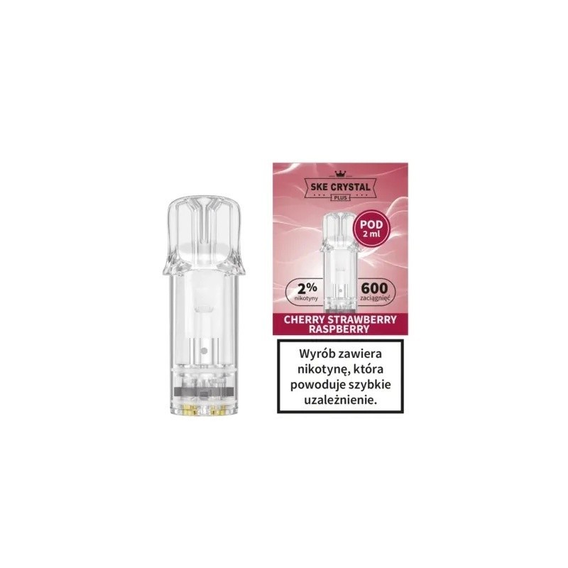 Cartouche Crystal Plus Cherry Strawberry Raspberry 20mg 600+ | EliqVapoteur