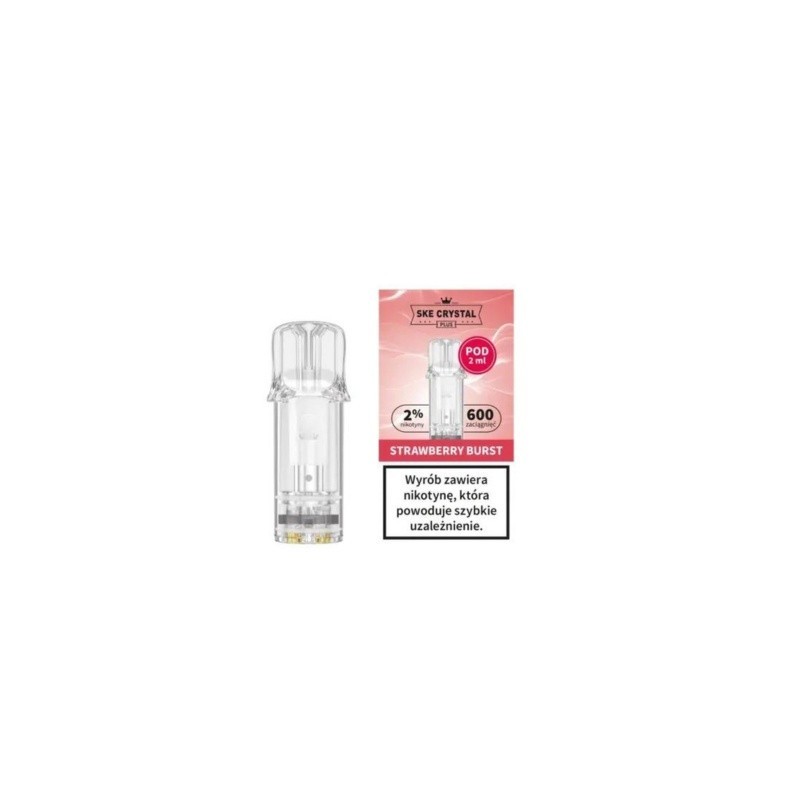 Crystal Plus Strawberry Burst 20mg 600+ (A25) cartridge | Eliq Vapoteur