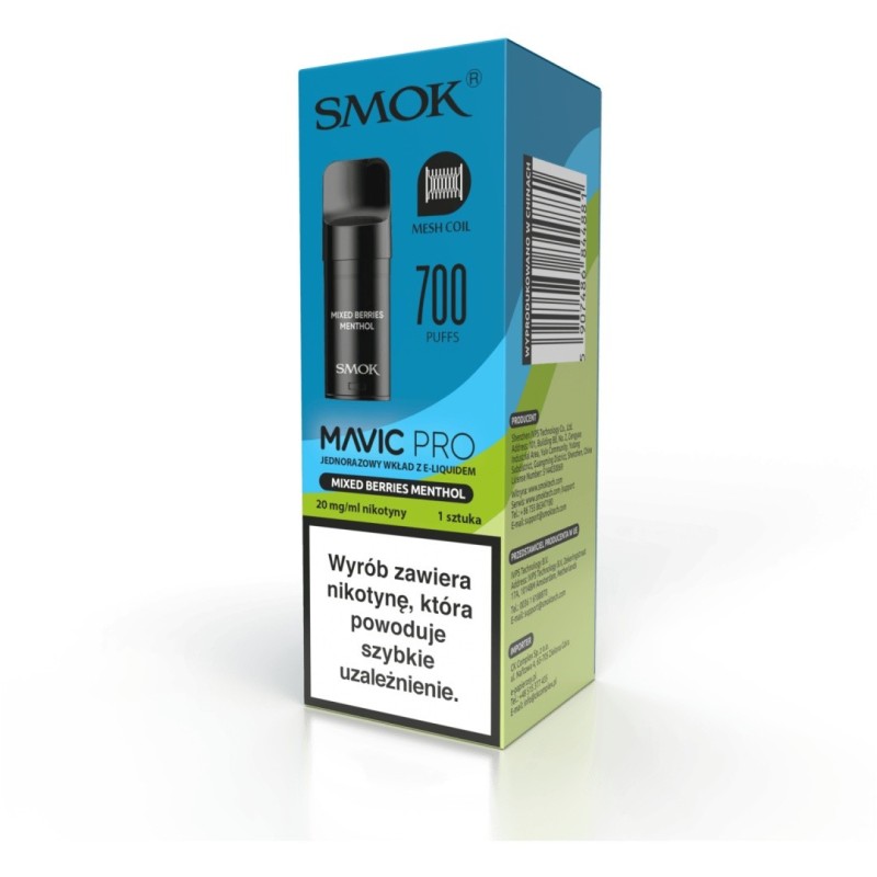 Wkład Smok Mavic Pro 2ml - Mixed Berries Menthol 20mg  (A25) | Eliq Vapoteur