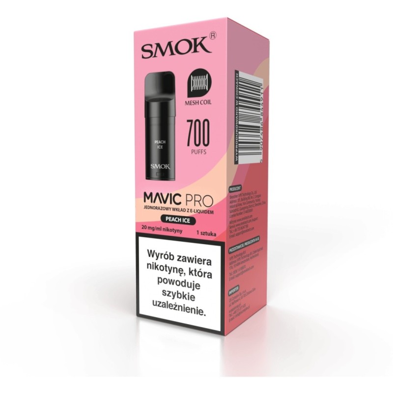 Wkład Smok Mavic Pro 2ml - Peach Ice 20mg (A25) | Eliq Vapoteur