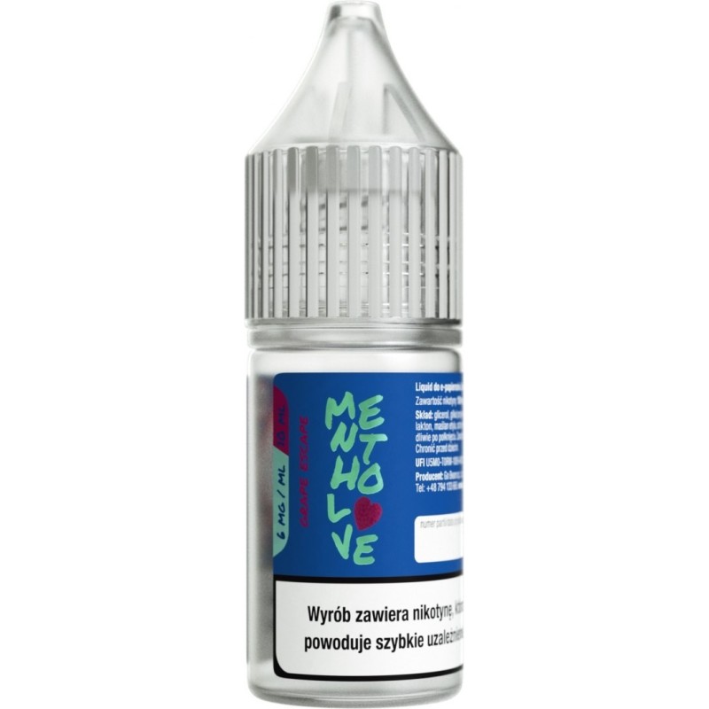 E-liquide Mentholove Nicotine - Grape Escape 6mg | EliqVapoteur