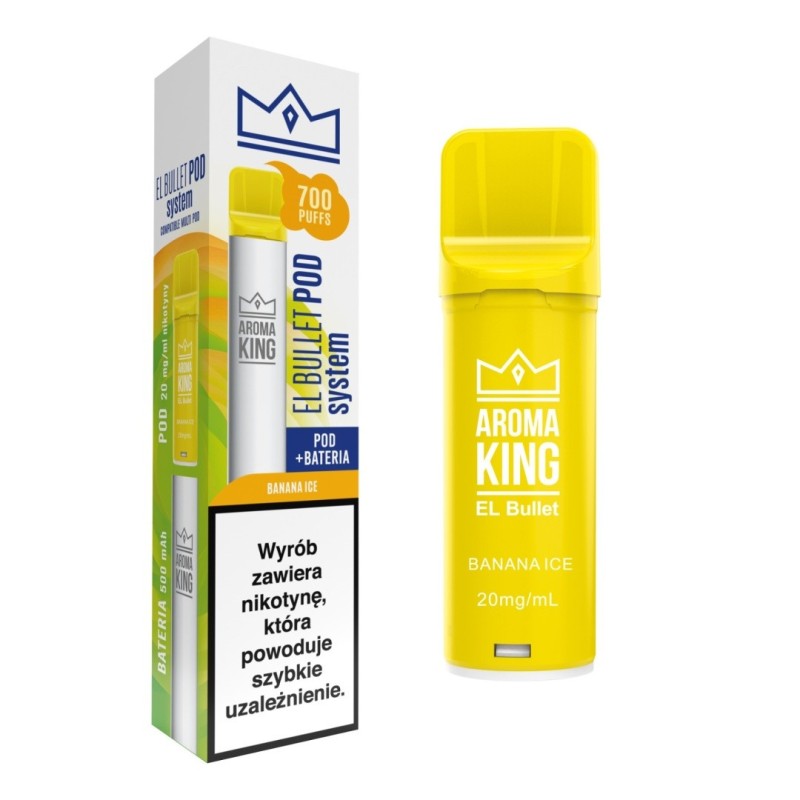Aroma King El Bullet - Batterie + Recharge Banana Ice (A25) | Eliq Vapoteur
