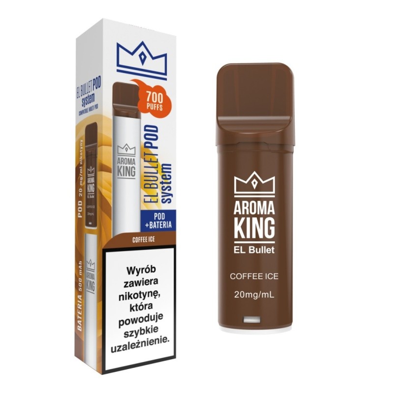 Aroma King El Bullet - Batterie + Recharge Coffe Ice (A25) | Eliq Vapoteur