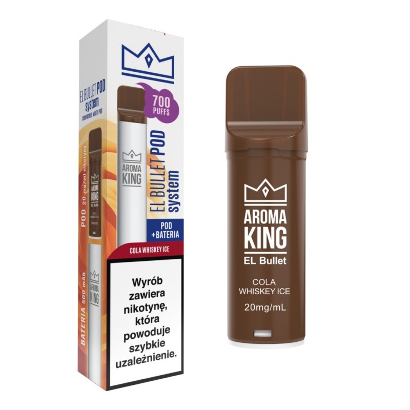 Aroma King El Bullet - Batterie + Recharge Cola Whisky Ice (A25) | Eliq Vapoteur