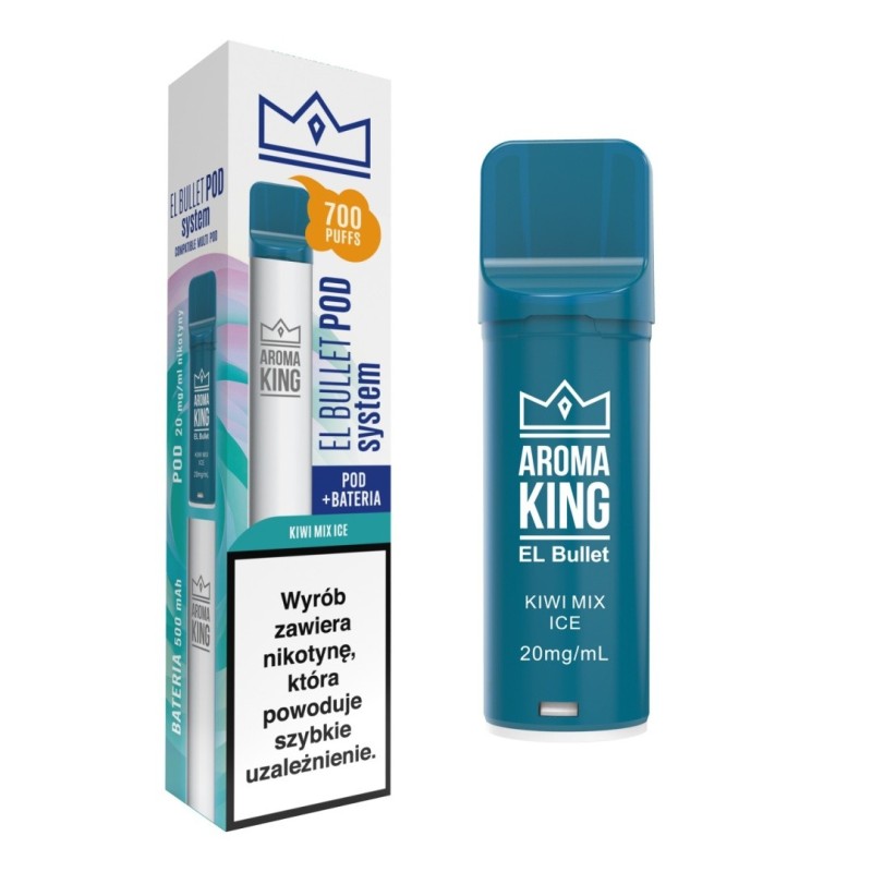 Aroma King El Bullet - Batterie + Recharge Kiwi Mix Ice (A25) | Eliq Vapoteur
